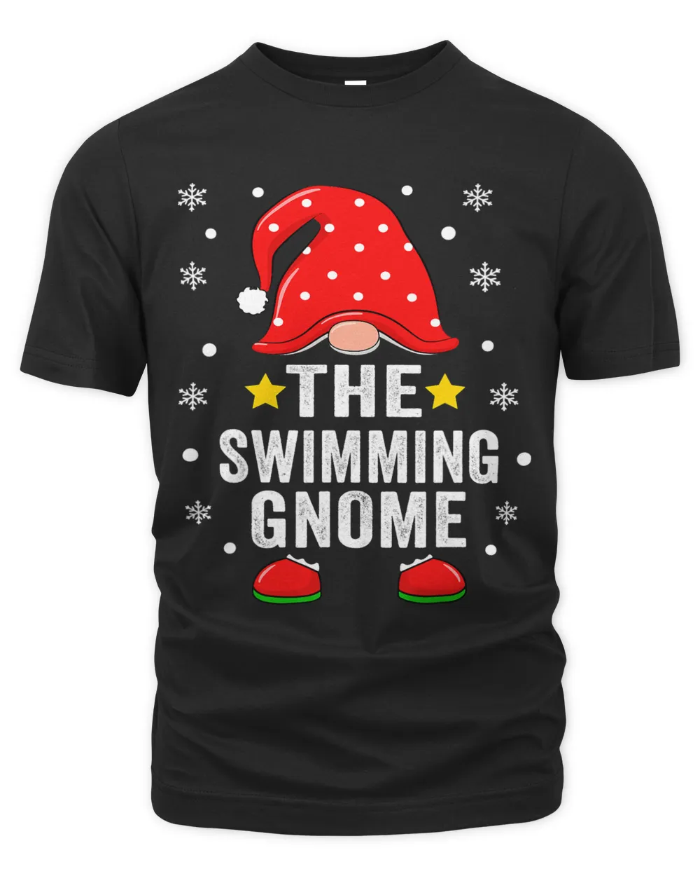 Swimming Gnome Christmas Family Pajamas Matching Swimming