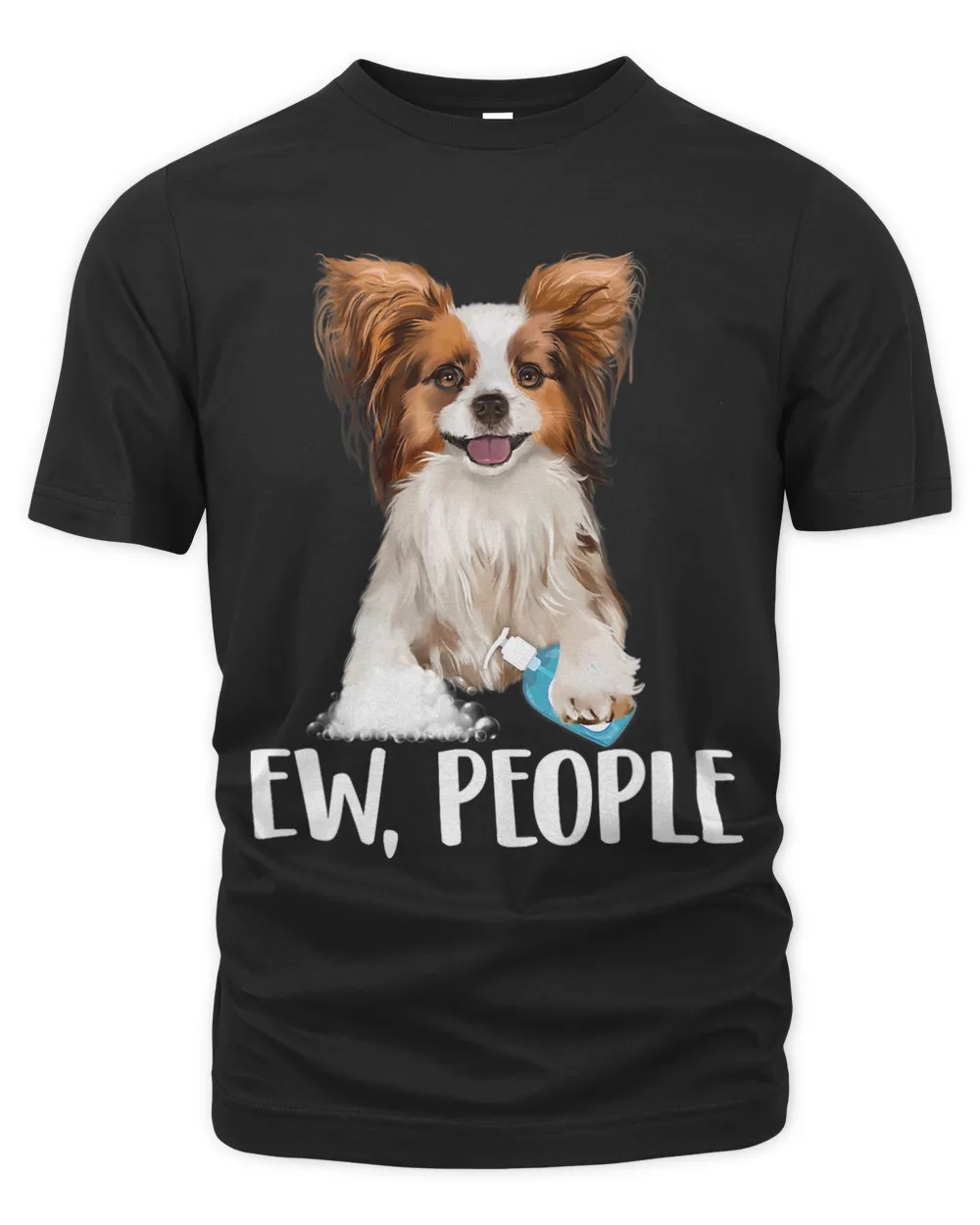Papillon Dog Ew People Wearing A Face Mask Funny Christmas 176