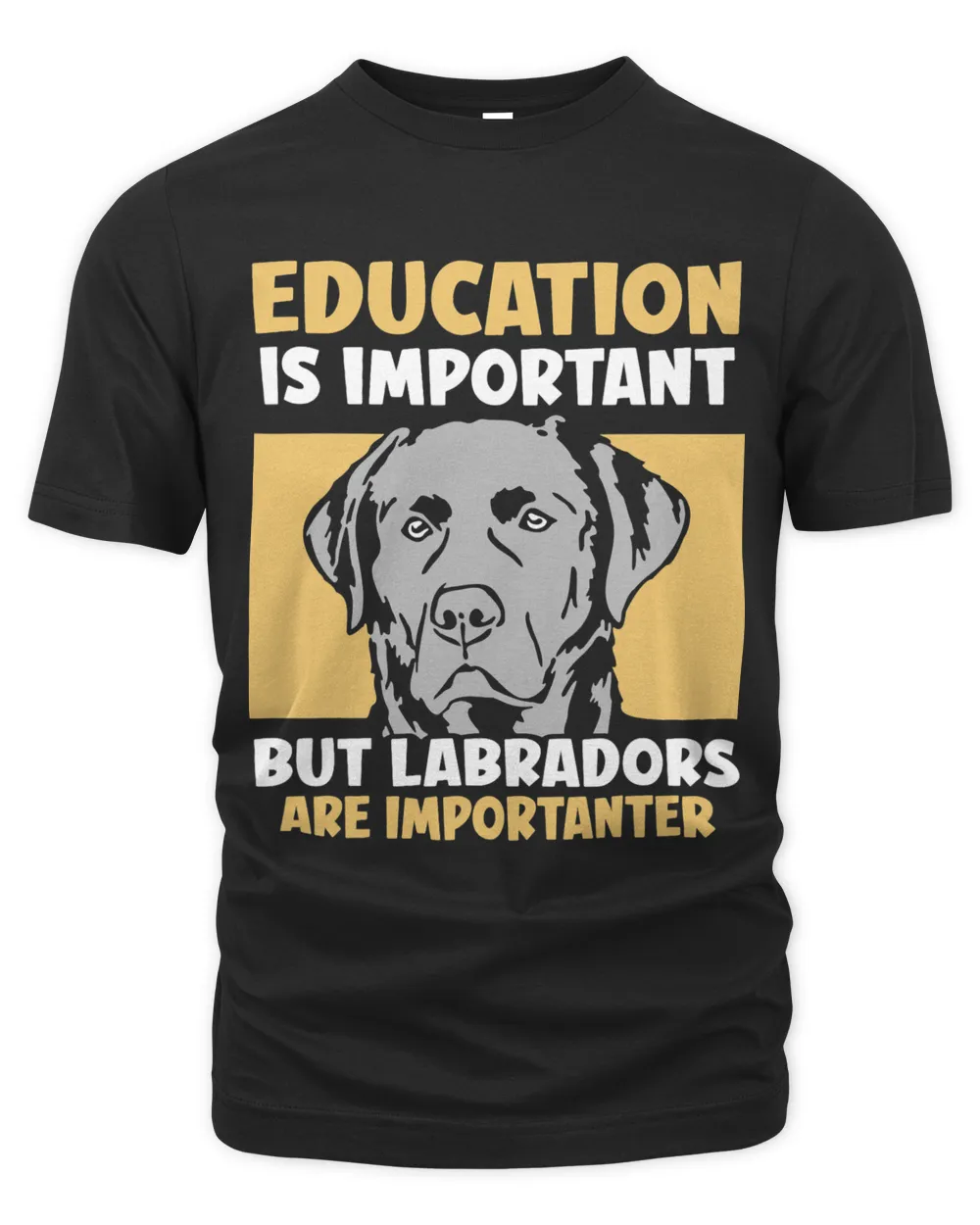 Education is important but Labradors Unisex Premium T-Shirt black s