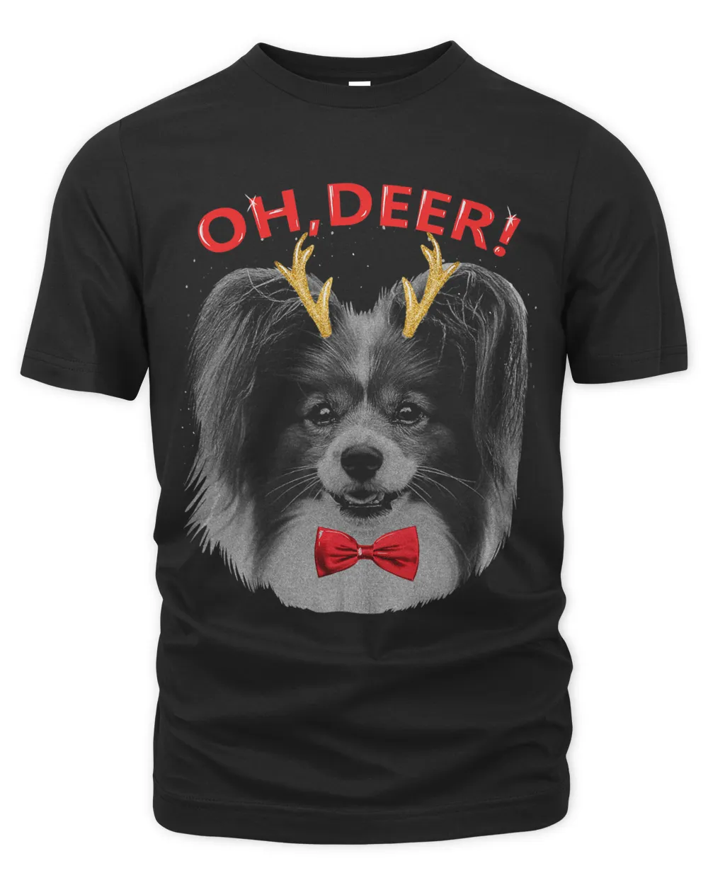 Oh Deer Papillon Xmas Red Bowtie