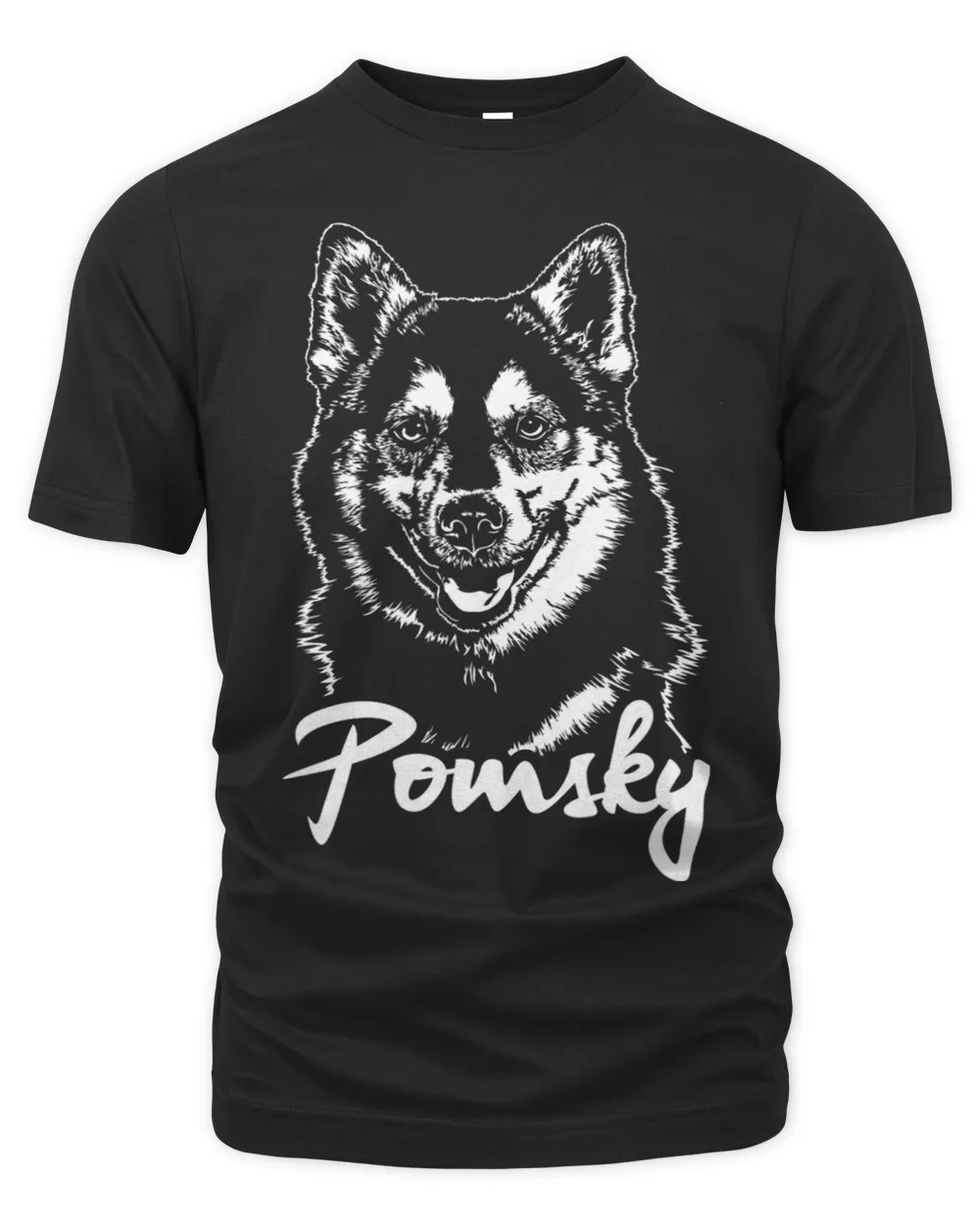 Funny Proud Pomsky dog portrait gift present dog 374