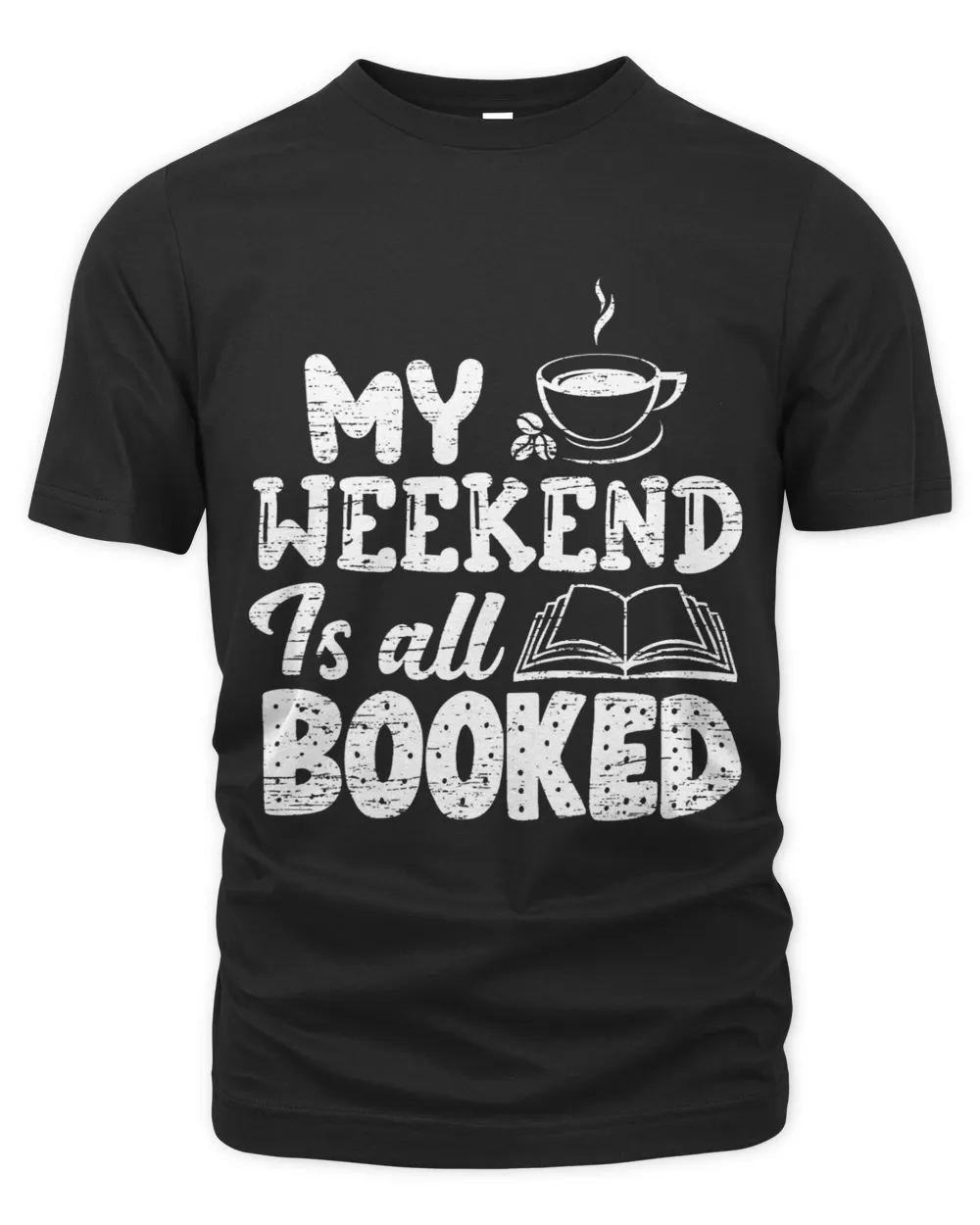 My weekend is All Booked distressed Design with Books 1