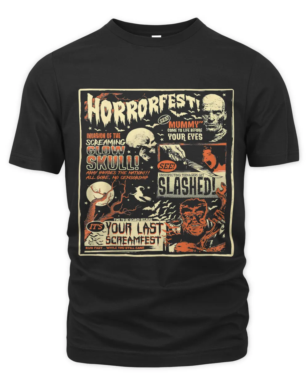 Vintage Horrorfest Movie Poster Terror Old Time Halloween 260
