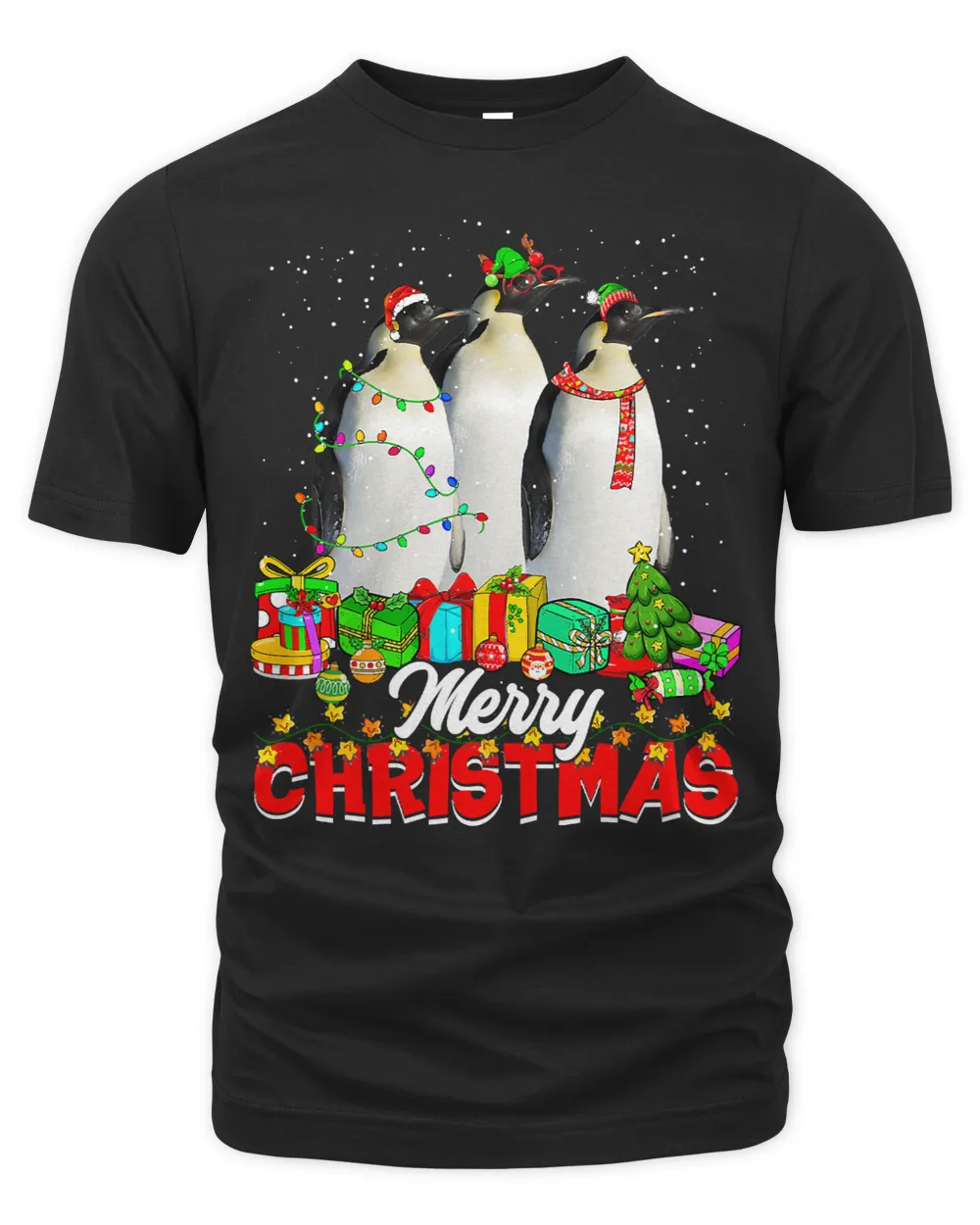Penguin Xmas Tree Lights Christmas Pajama Penguin Animals Lover 252