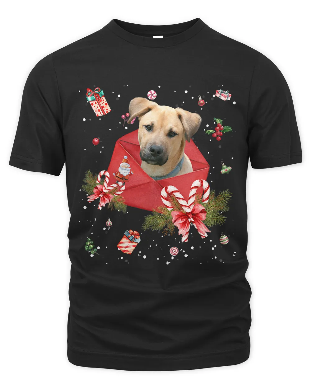 Blackmouth Cur Dog In Christmas Card Ornament Pajama Xmas430