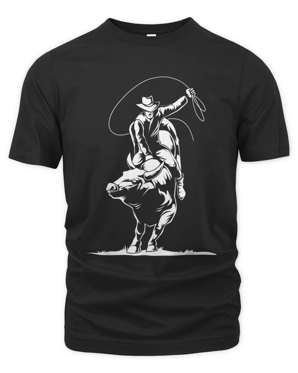 Bull Riding Barrel Racing Unisex Premium T-Shirt black s