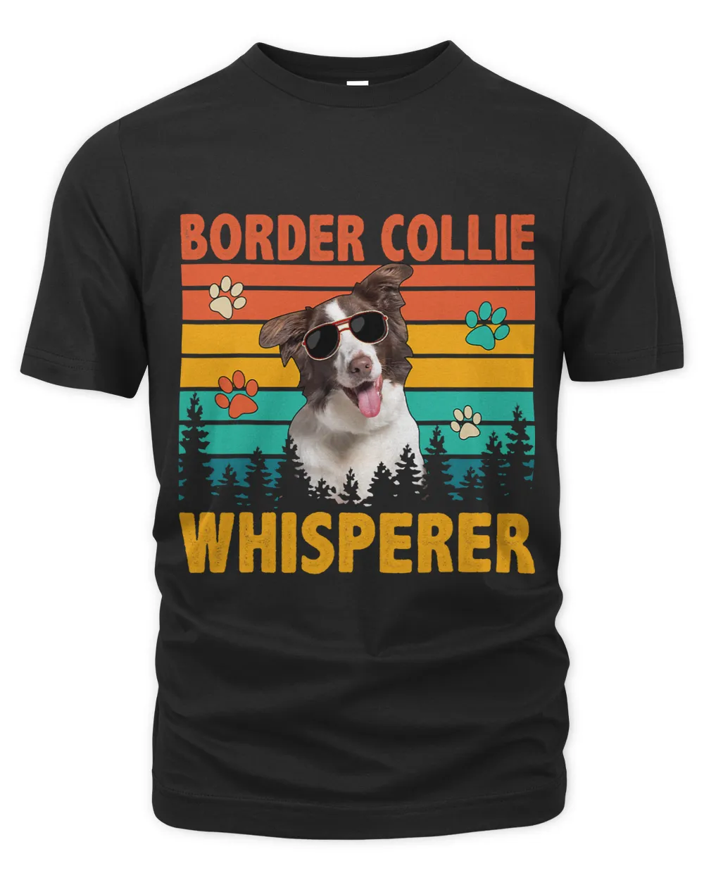 Vintage Retro Border Collie Whisperer Funny Dog Sunglasses