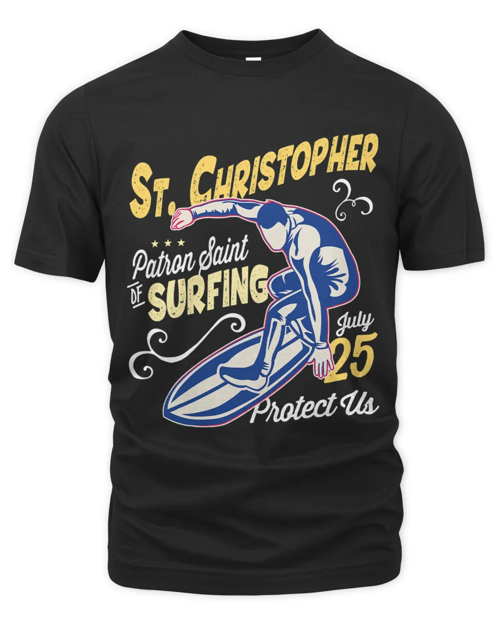 Saint Christopher Surf Patron Saint of Surfing Catholic Men