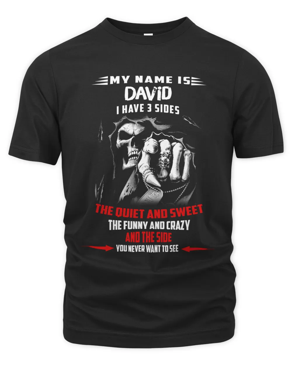 I have 3 sides Unisex Premium T-Shirt black s
