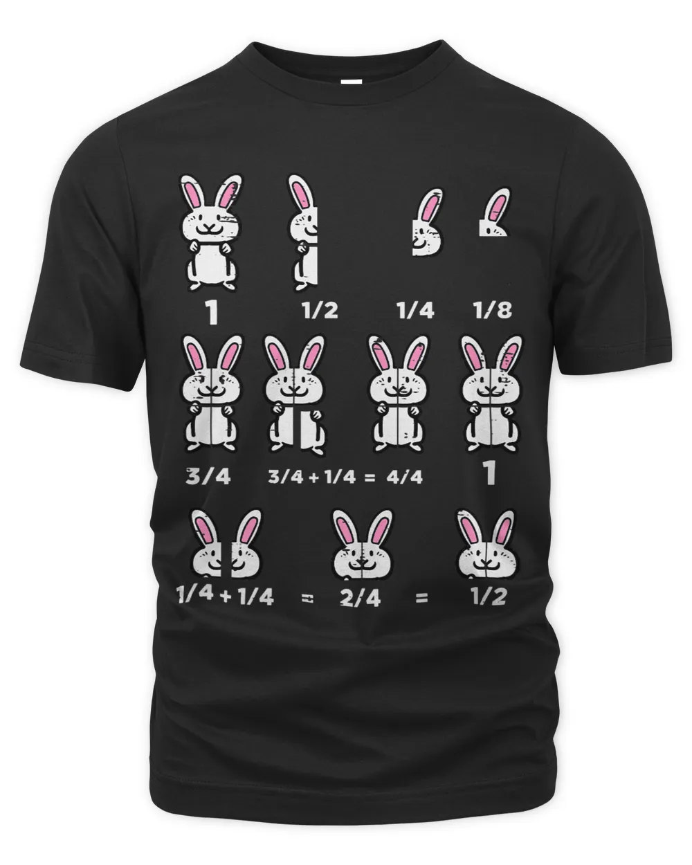 Easter Math Teacher Bunny Fractions Funny Rabbit Men Women