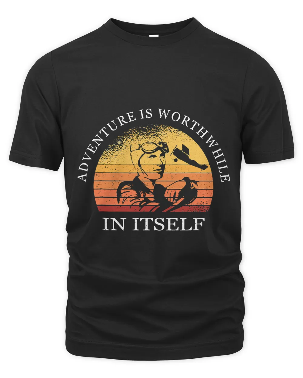 Adventure Is Worthwhile In Itself Earhart Day 9 Unisex Premium T-Shirt black s