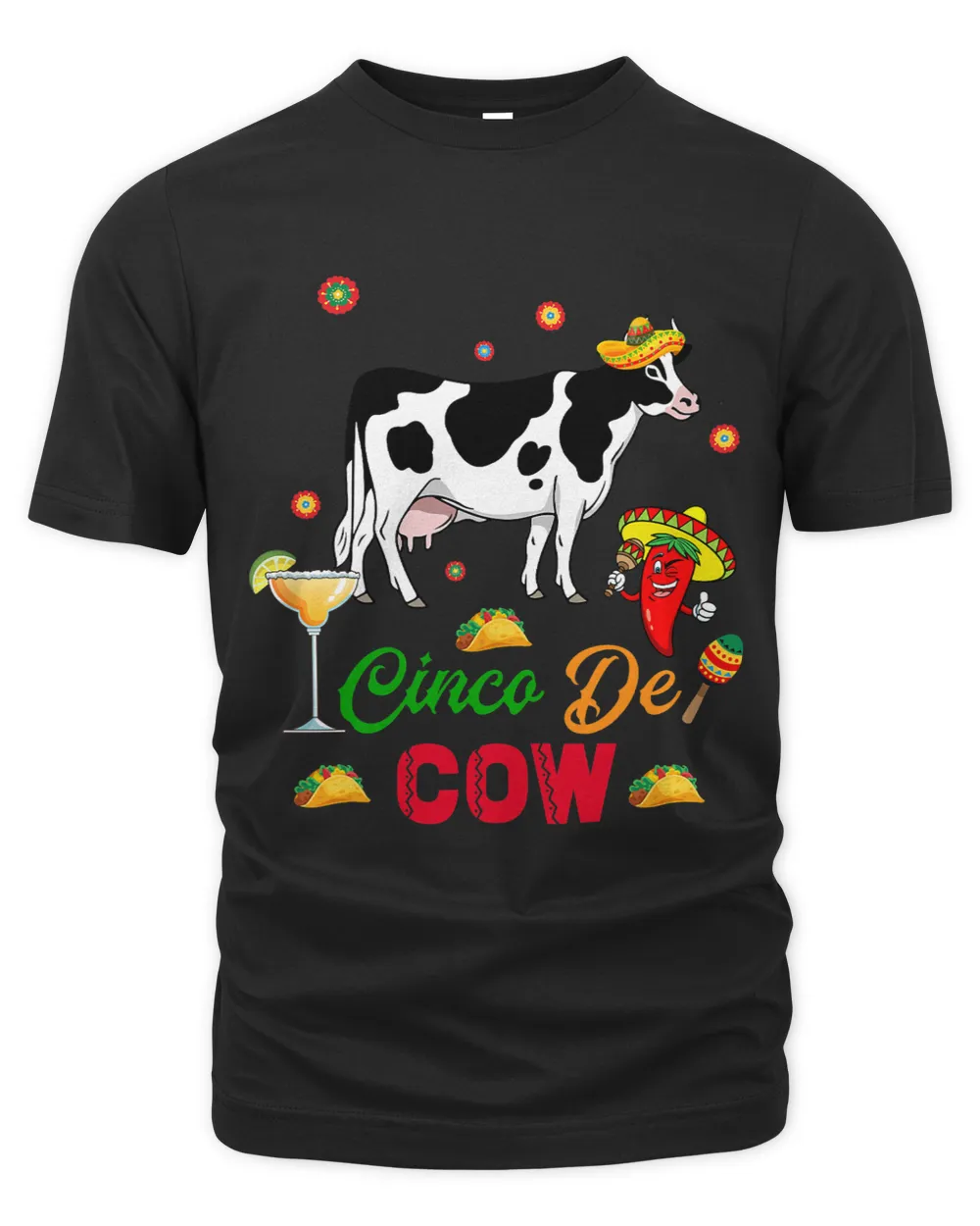 Cinco De Cow Cinco De Mayo Mexican Cute Cow Sombrero