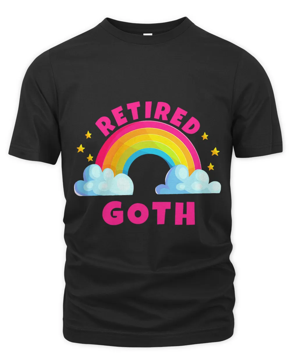 Retired Goth Shirts Sarcastic Rainbow Unicorn Goth Music