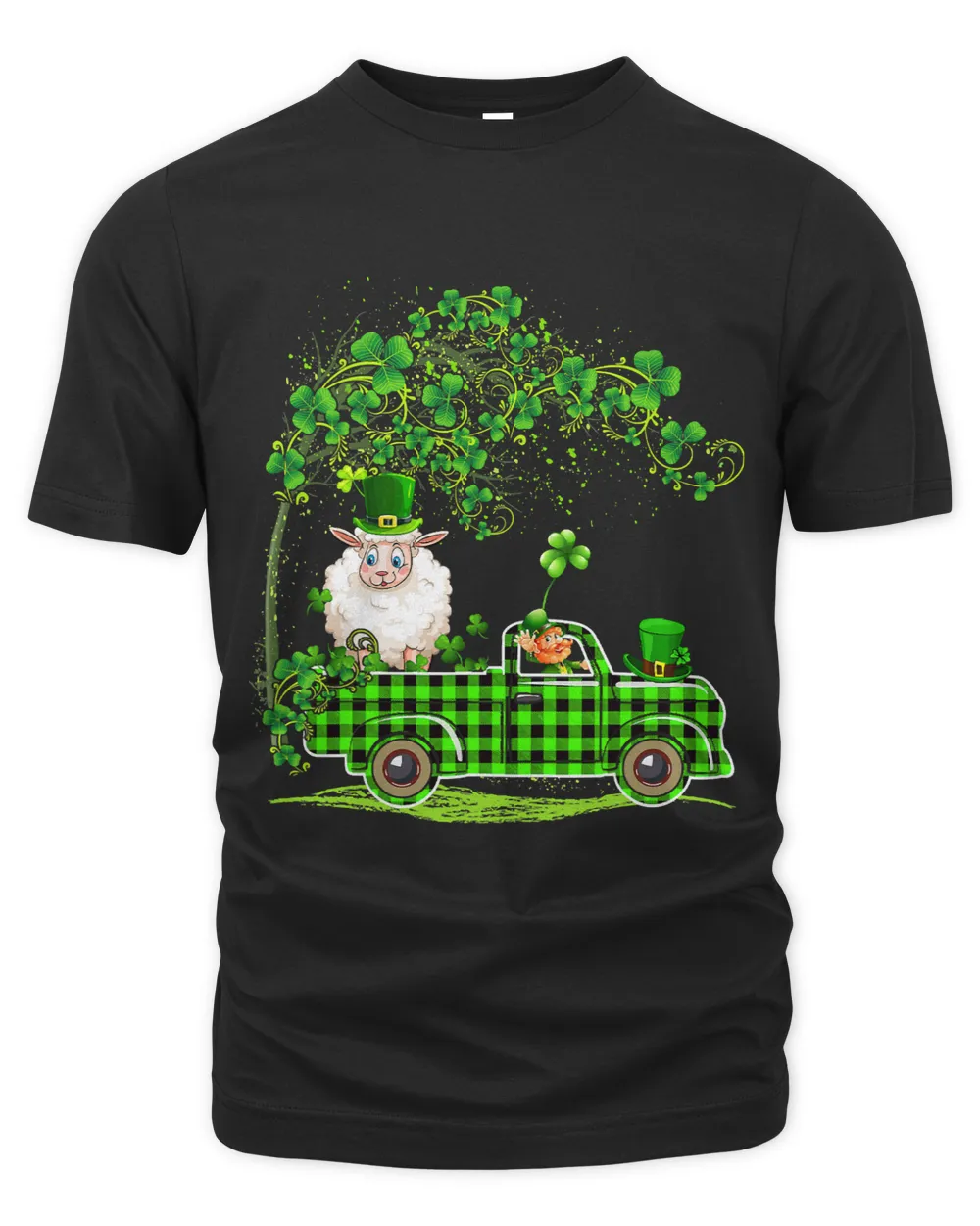 Sheep Lamb Dabbing Sheep Green Plaid Pickup St. Patricks Day Shamrock 224 Ewe Sheeps