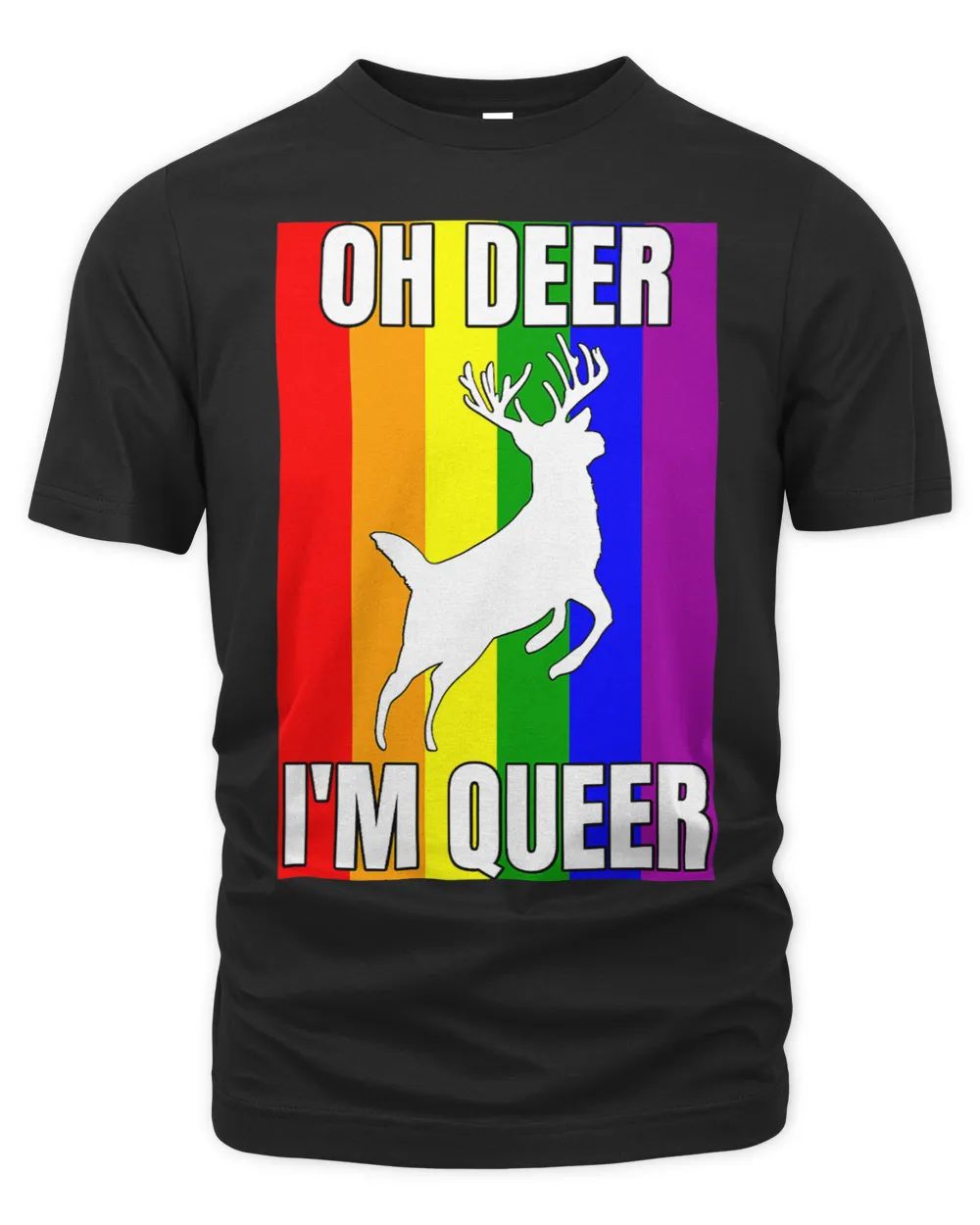 Oh Deer Im Queer Homosexuality Rainbow Flag Pride Funny
