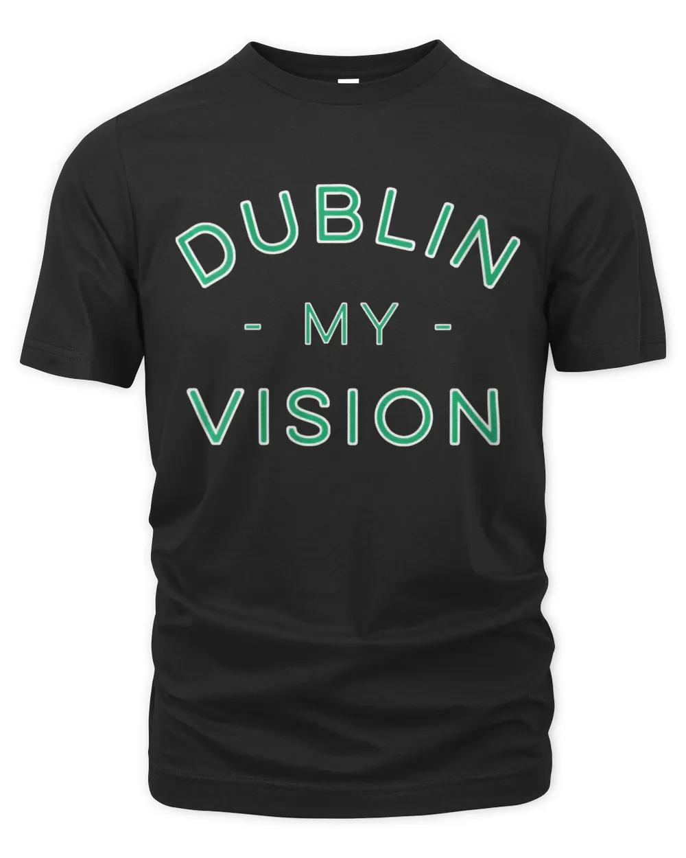 Womens Dublin My Vision Funny Saint Patricks Day Irish St Paddys V-Neck T-Shirt