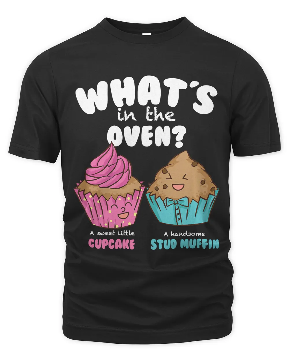 Gender Reveal Cupcake Muffin  Cool New Born Couple Gift T-Shirt