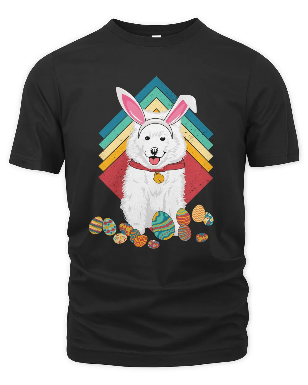 Vintage American Eskimo Dog Happy Easter Day Dog Lover