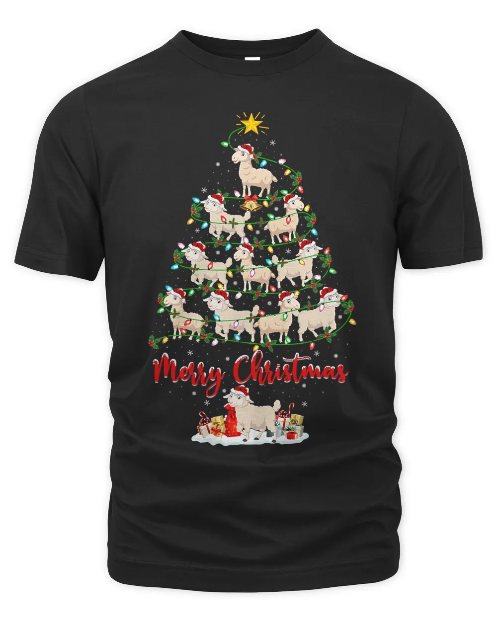 Sheep Animal Lover Matching Santa Christmas Tree 303