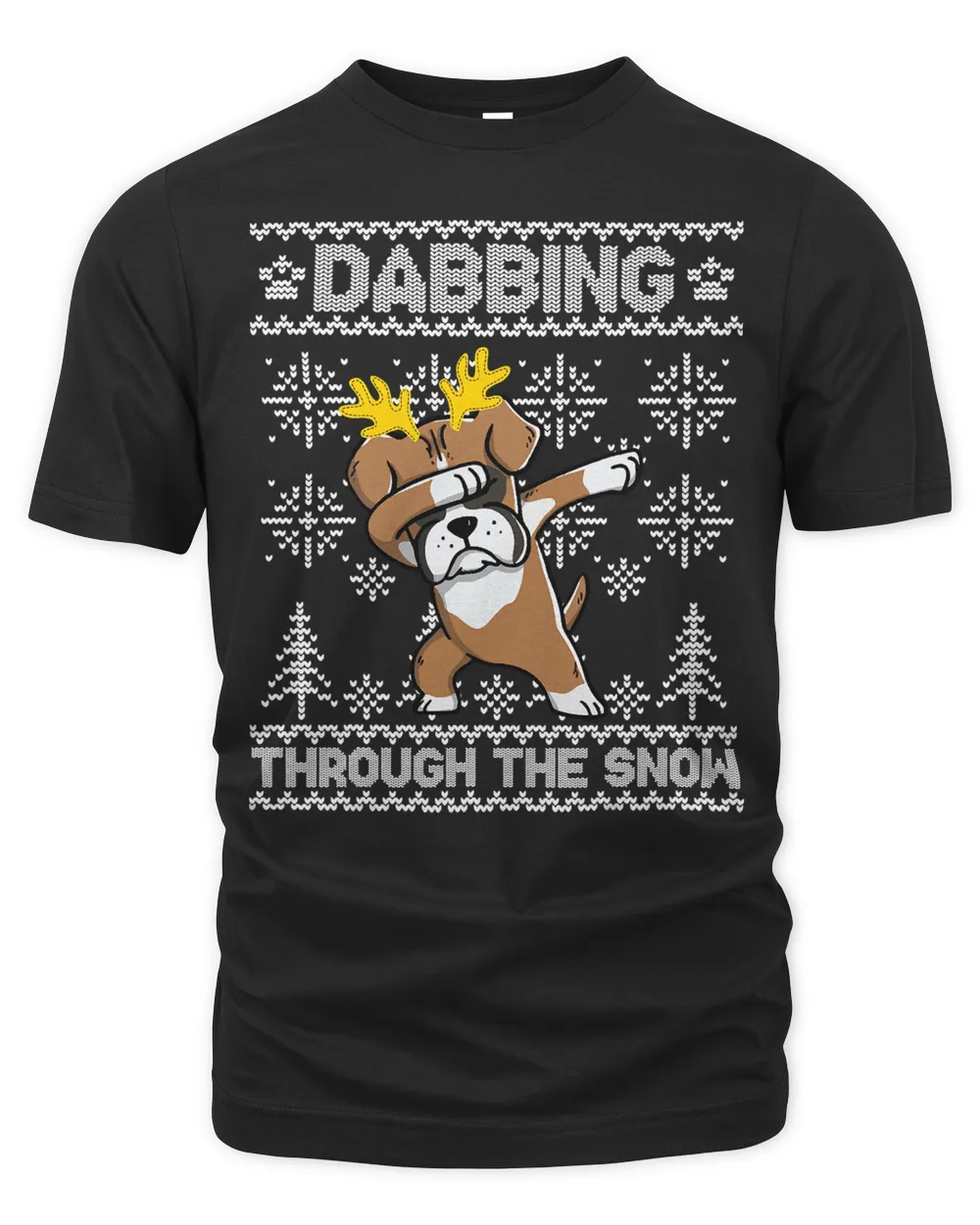 Boxer Dog Dabbing Through The Snow Merry Christmas Xmas Day 197