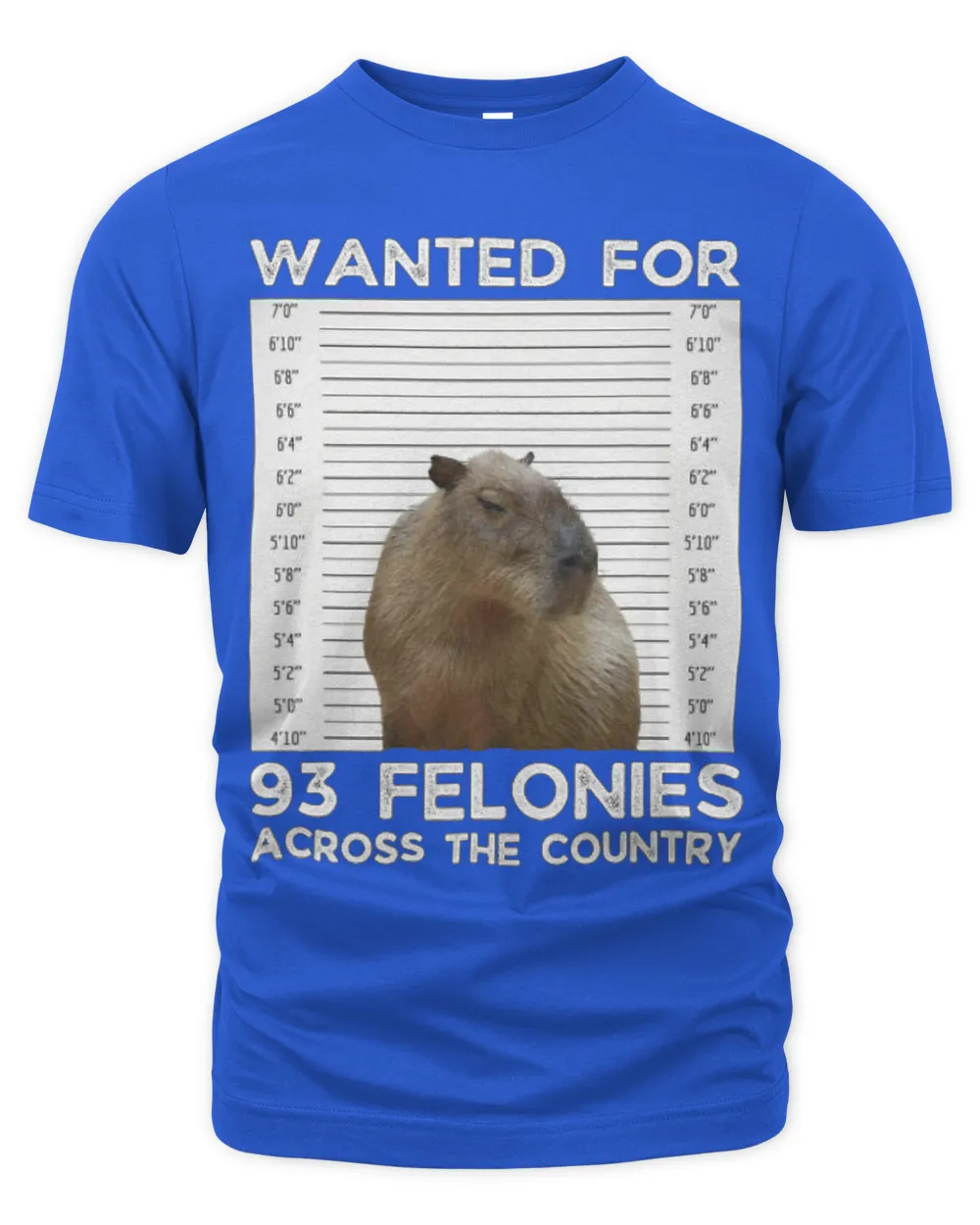 Funny Capybara Mugshot Wanted Poster Capy Meme Lover