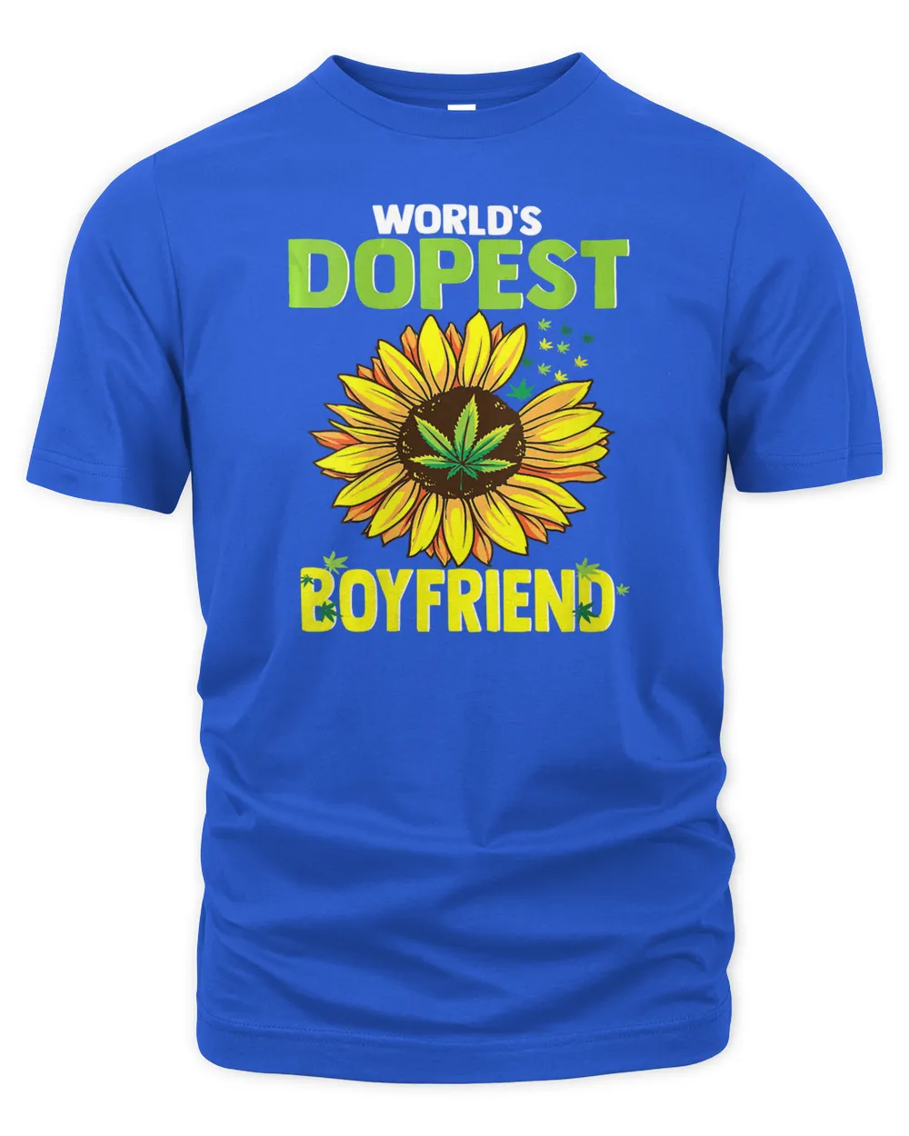 Womens Dopest Boyfriend Inspired Weed Boyfriend Related Marijuana B V-Neck T-Shirt