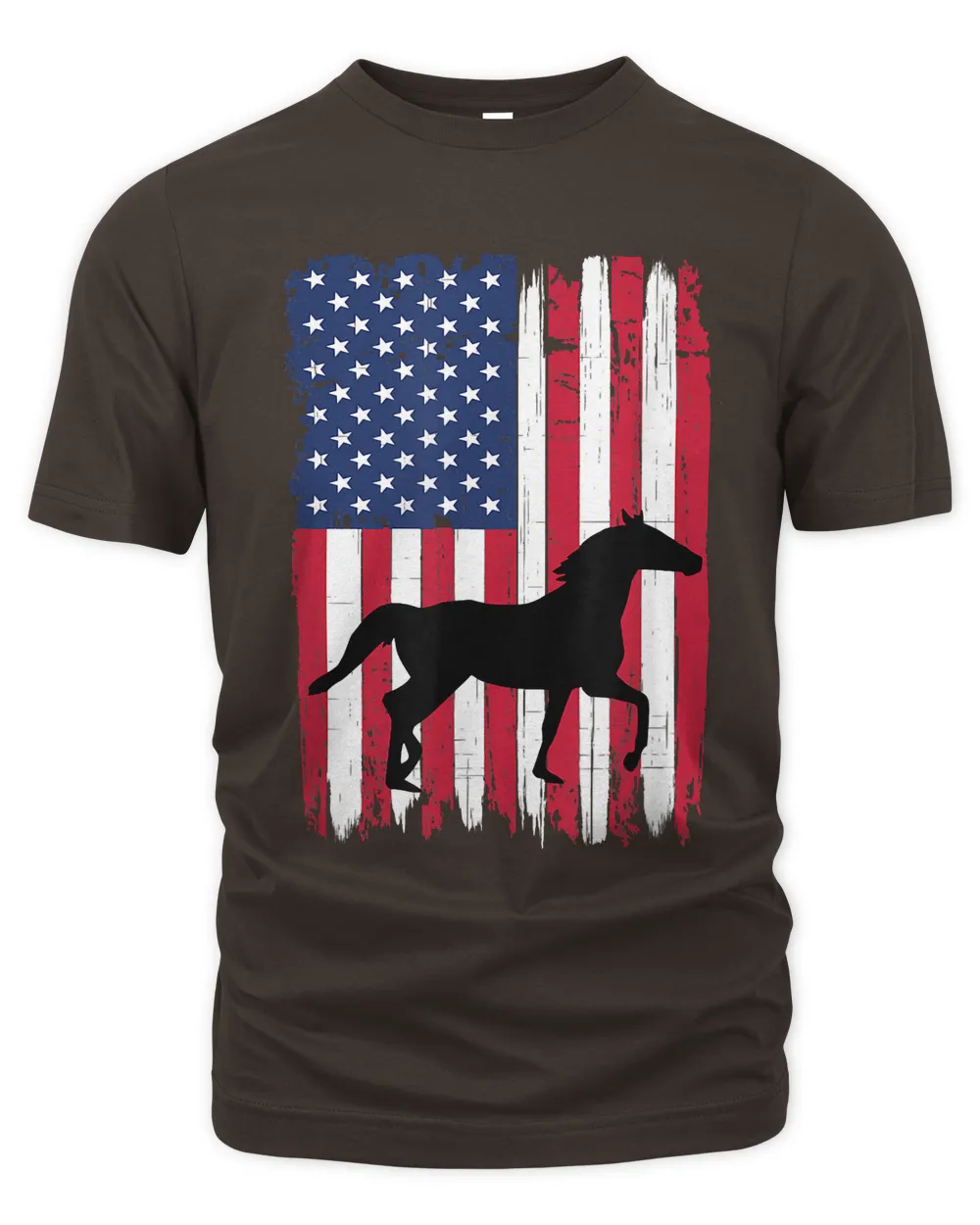 Horse Silhouette American Flag USA Patriotic