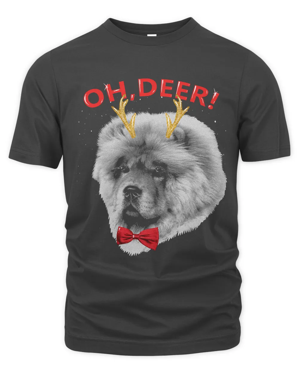 Oh Deer Chow chow Xmas Red Bowtie 37