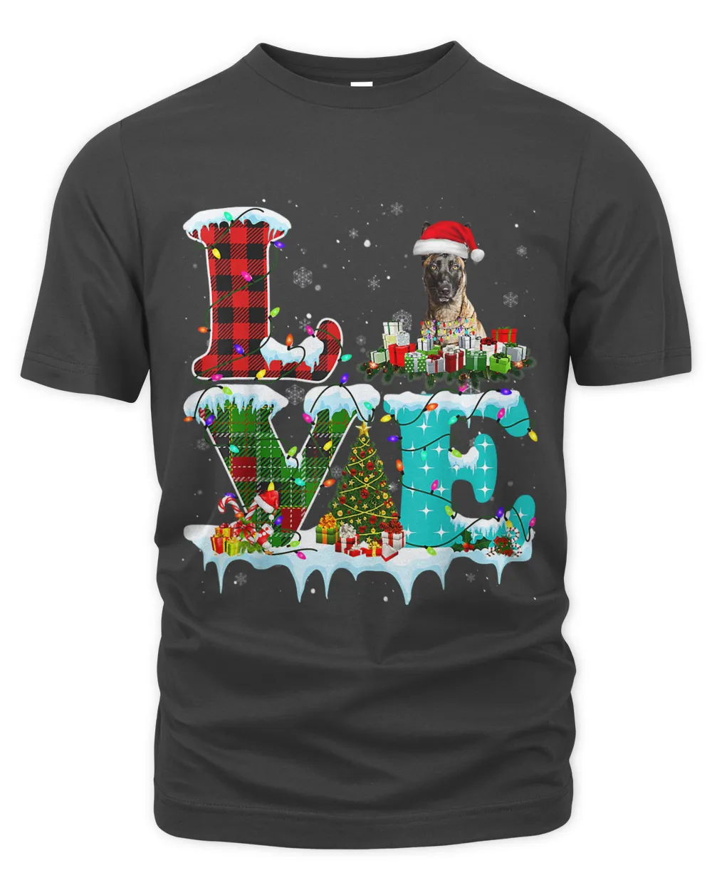 Belgian Malinois Christmas Tree Light Pajama Dog Xmas 16