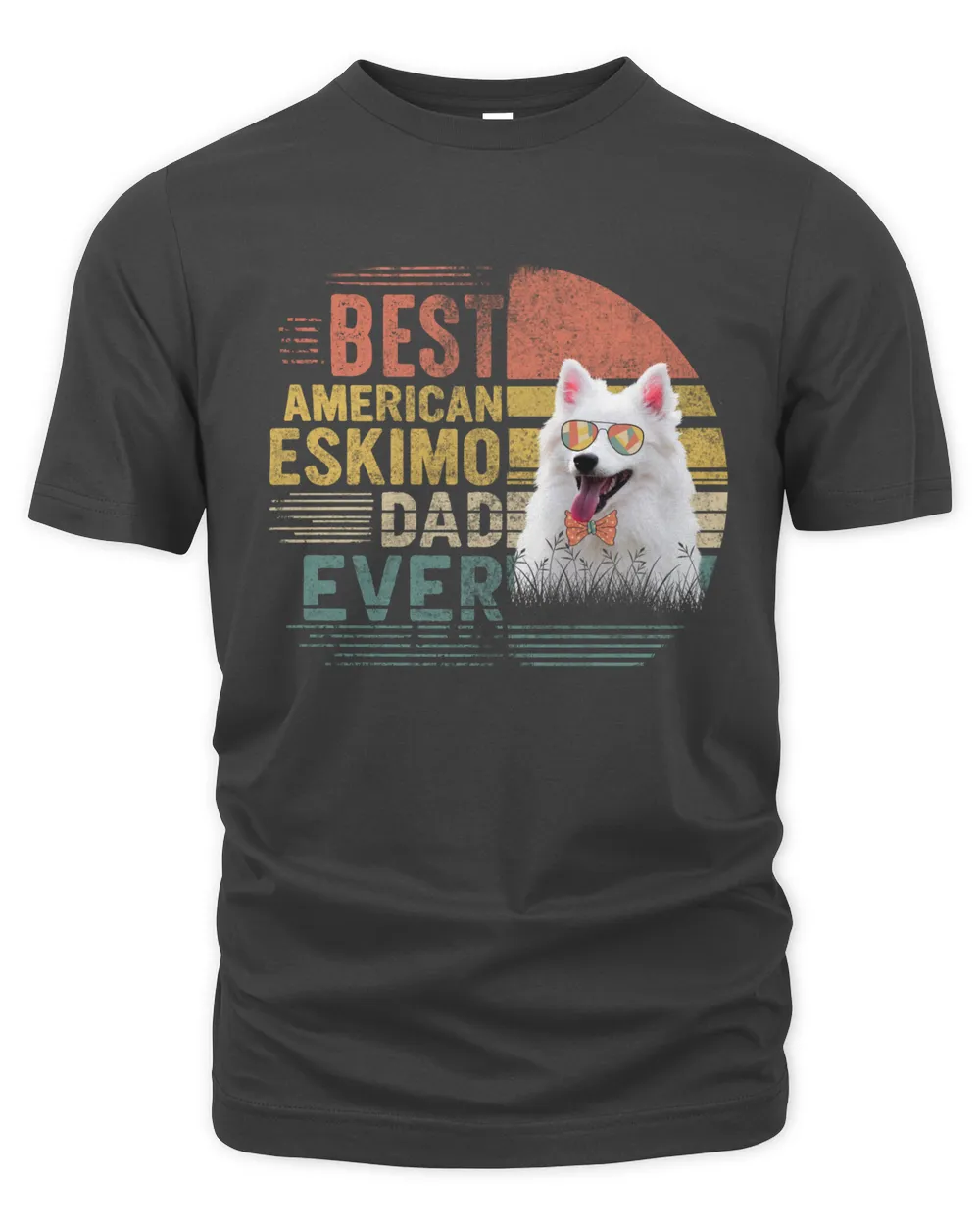 Vintage Best American Eskimo Dad Ever Funny Daddy Dog Dad Pet Owner Puppy Lover Gift