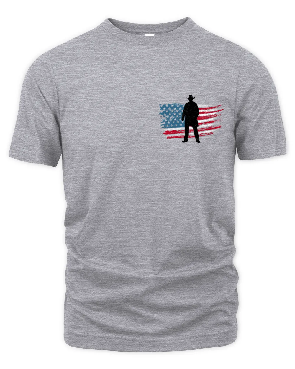 Try That In A Small Town Country Music Cowboy Vintage American Flag Quote Unisex Premium T-Shirt sport-grey s