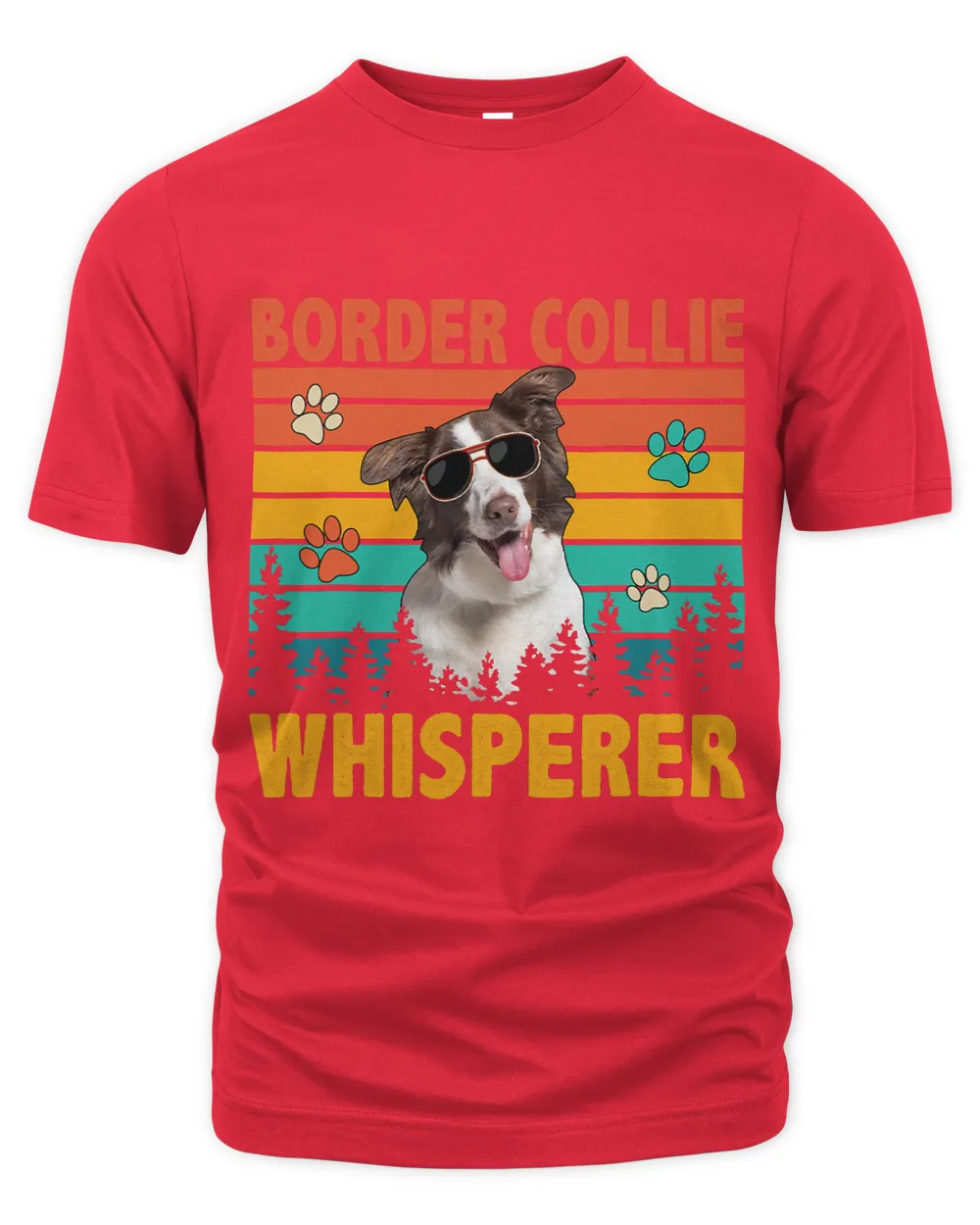 Vintage Retro Border Collie Whisperer Funny Dog Sunglasses