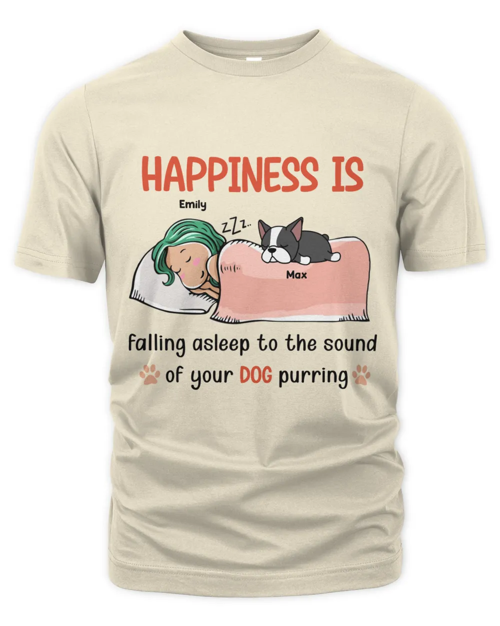 Dog Mom Sleep Happiness HOD070123K43