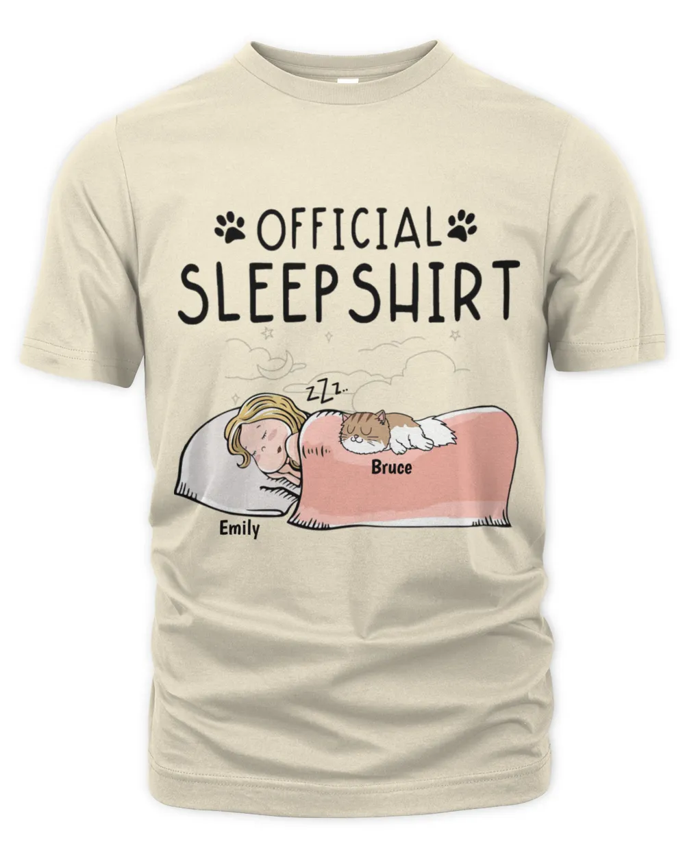 Official Sleep Shirt - Dog Cat Personalized QTCAT310123PET3