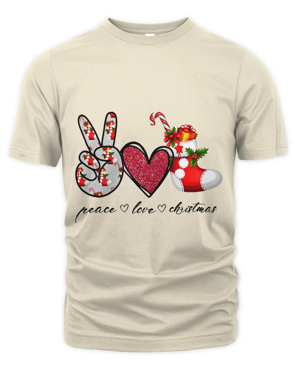 Peace Love Christmas Tis The Season Christmas Family Pajamas 22