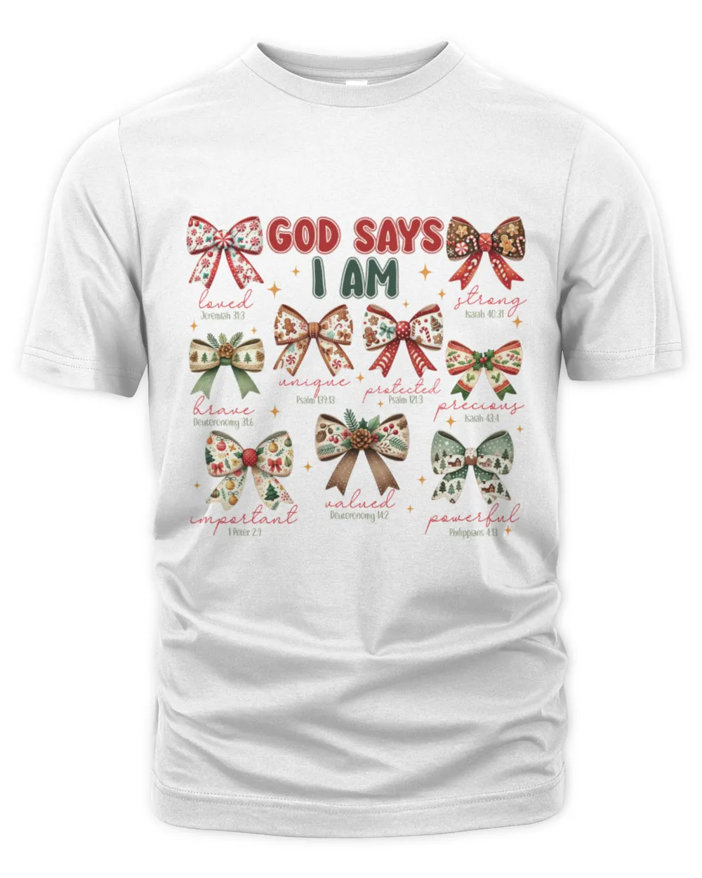 God Says Sweatshirt, Christian Sweatshirt, Bible Verse Sweatshirt, Jesus Faith Sweater, Christian Shirt, Christian Gift, Coquette Shirt Unisex Premium T-Shirt white s