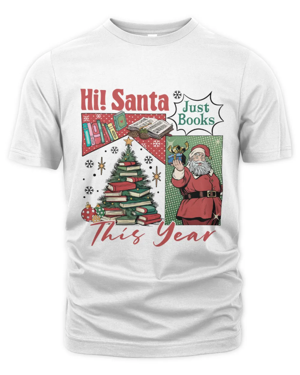 Christmas Book Sweatshirt, Bookish Christmas Librarian Sweater, Merry Xmas Sweater, Bookish Shirt, Book Lover Gift, Holiday Gift Unisex Premium T-Shirt white s