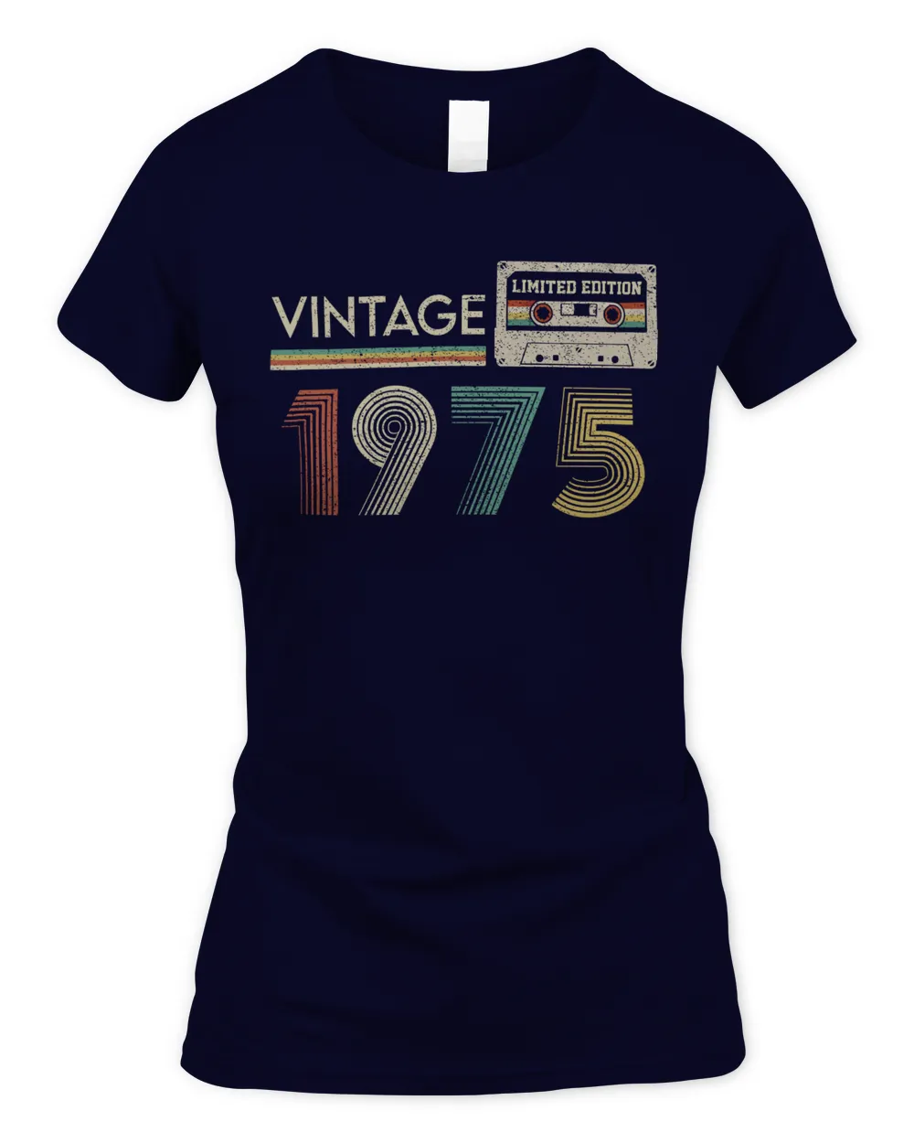 1975 Vintage Limited Edition Women's Soft Style Fitted T-Shirt navy s
