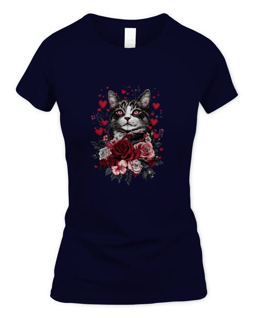 Valentines Day Cat Graphic Cute Aesthetic Cat Long Sleeve