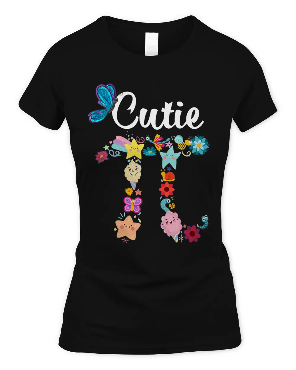 Pi Day Funny Cute Cutie Pi Pretty Math Butterfly Girls Pi 1