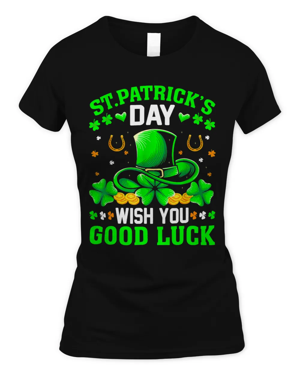 St Patricks Day Wish You Good Luck Leprechaun Shamrock