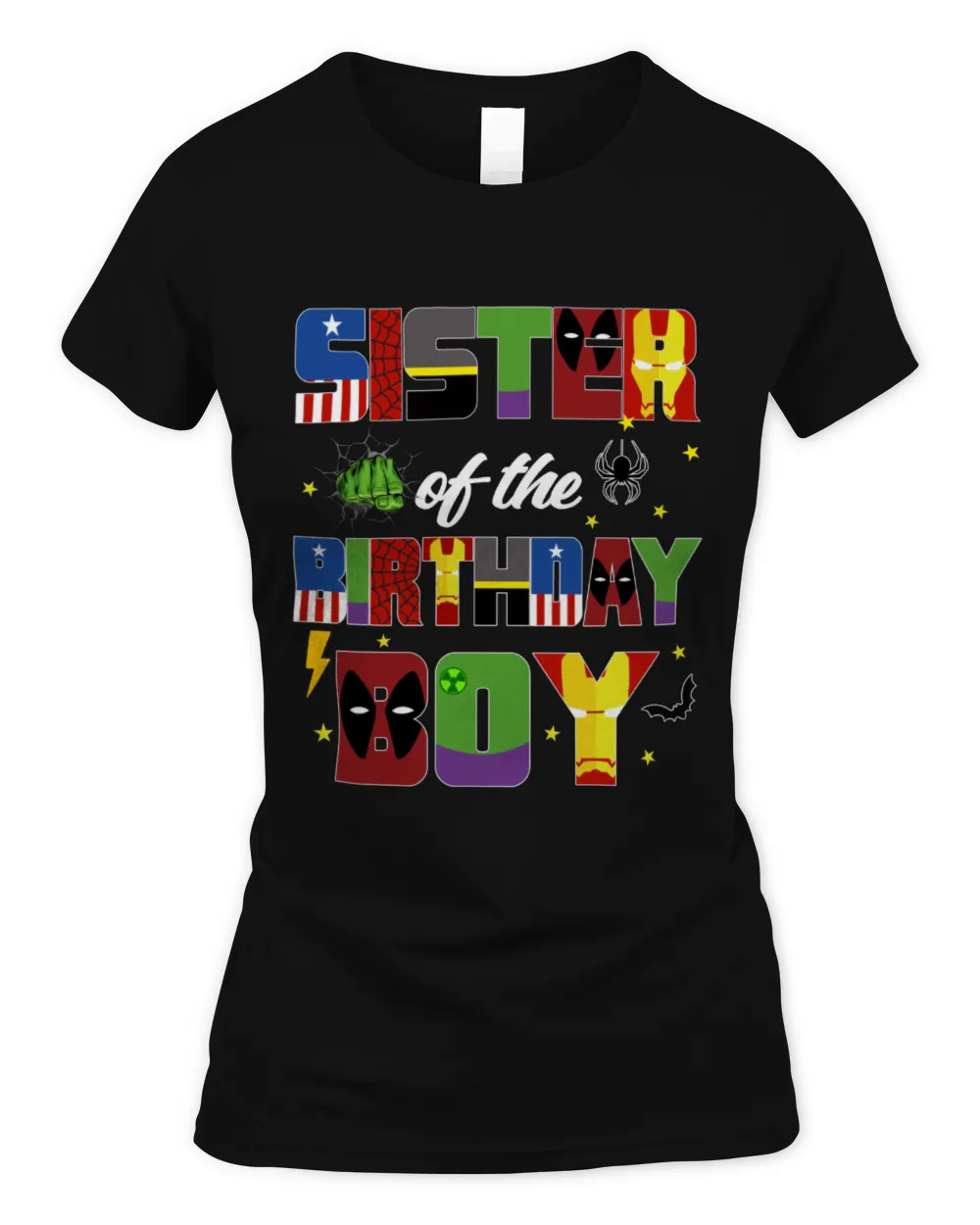 Sister Of The Barbie Birthday Boy Women's Soft Style Fitted T-Shirt black s
