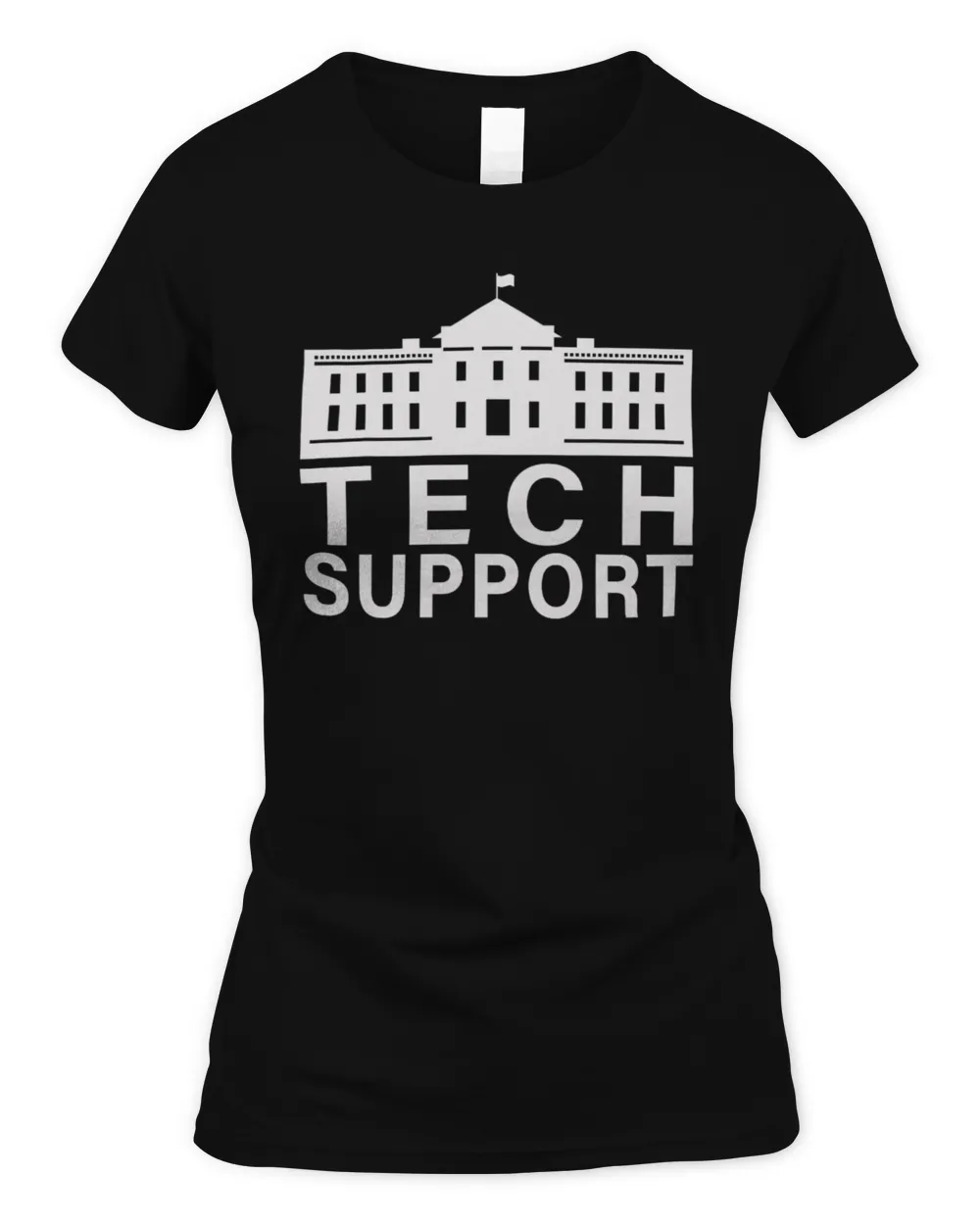 Tech Support Women's Soft Style Fitted T-Shirt black s
