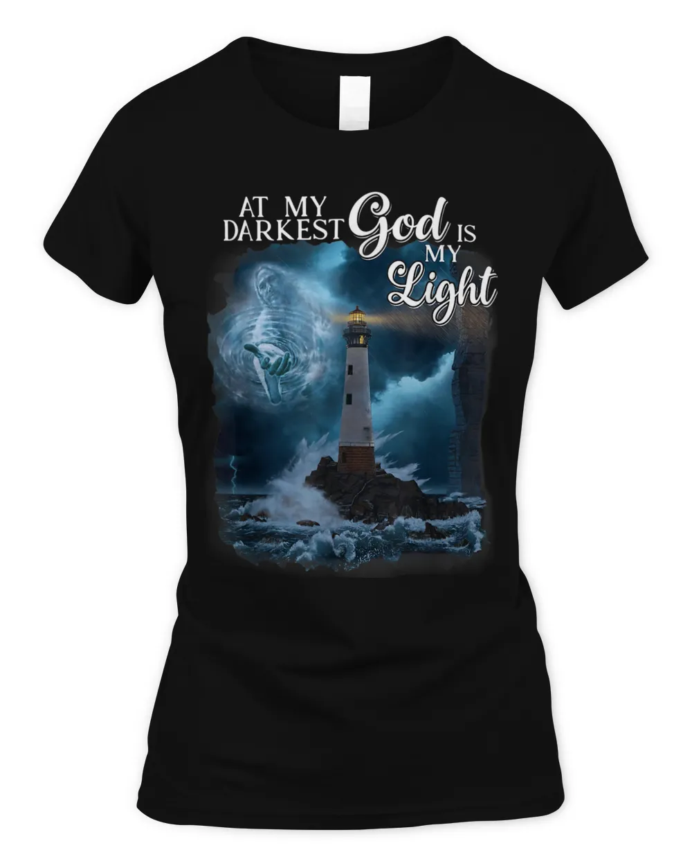 At My Darkest God Is My Light Motivational and Inspirational Christian Shirt, Religious Shirt, Jesus shirt, Christian Gift