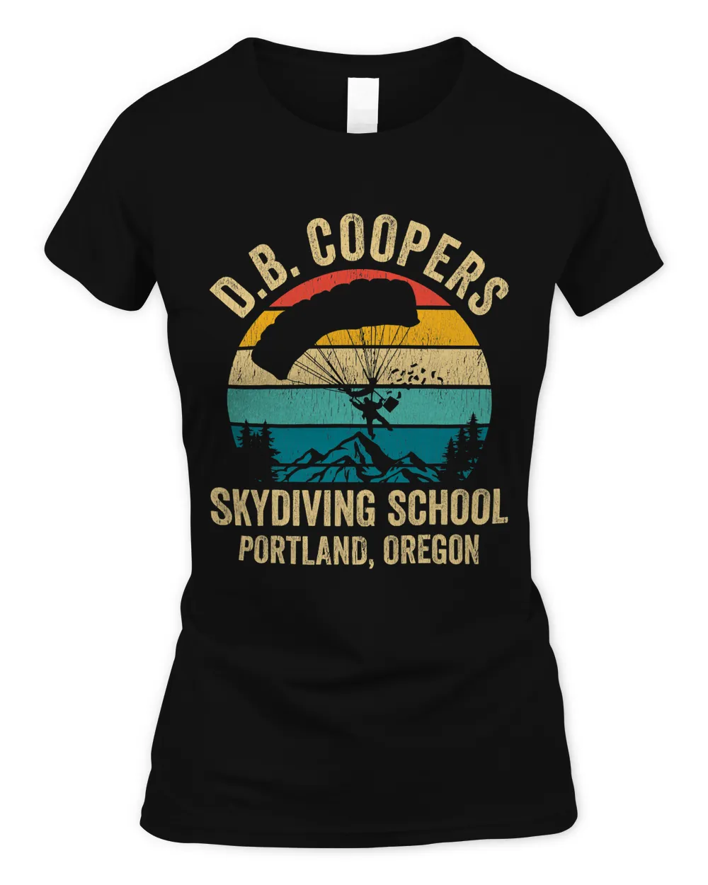 D. B. Coopers Skydiving School Portland Oregon Funny Vintage