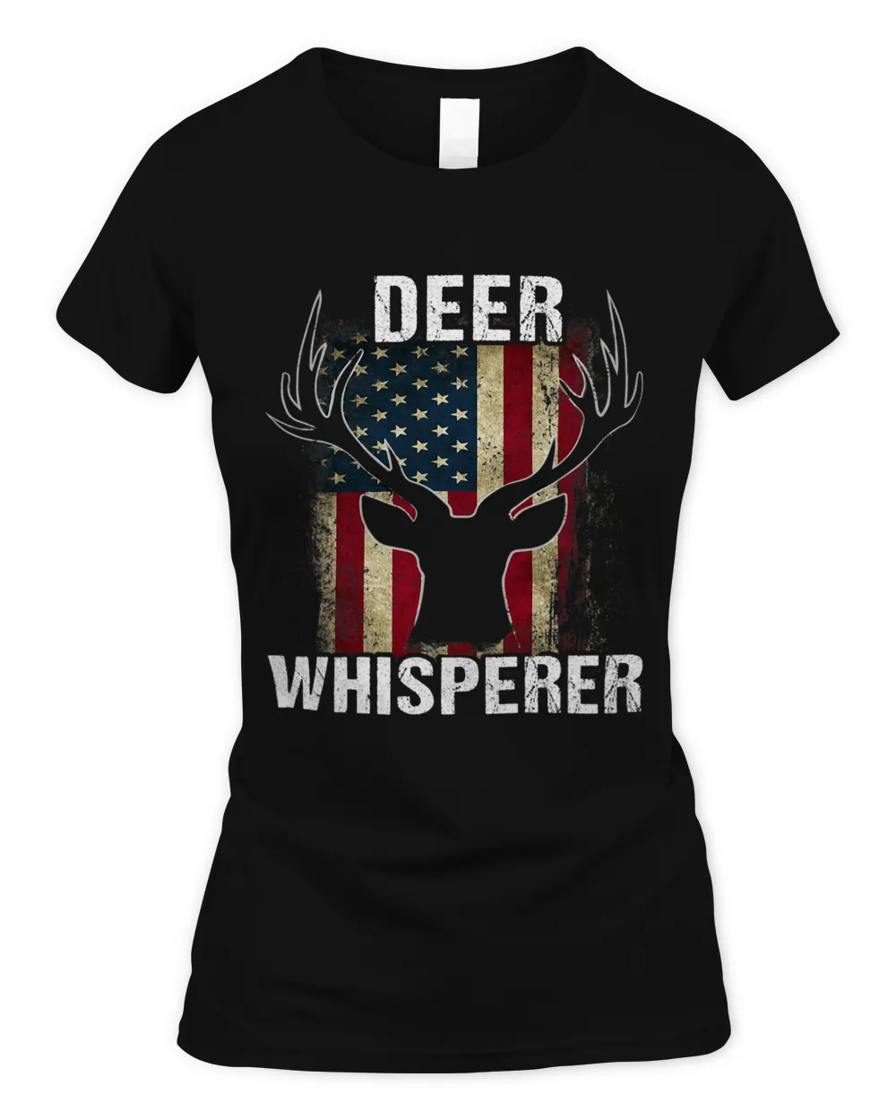 Deer Whisperer American Flag Deer Lover Hunting Dad