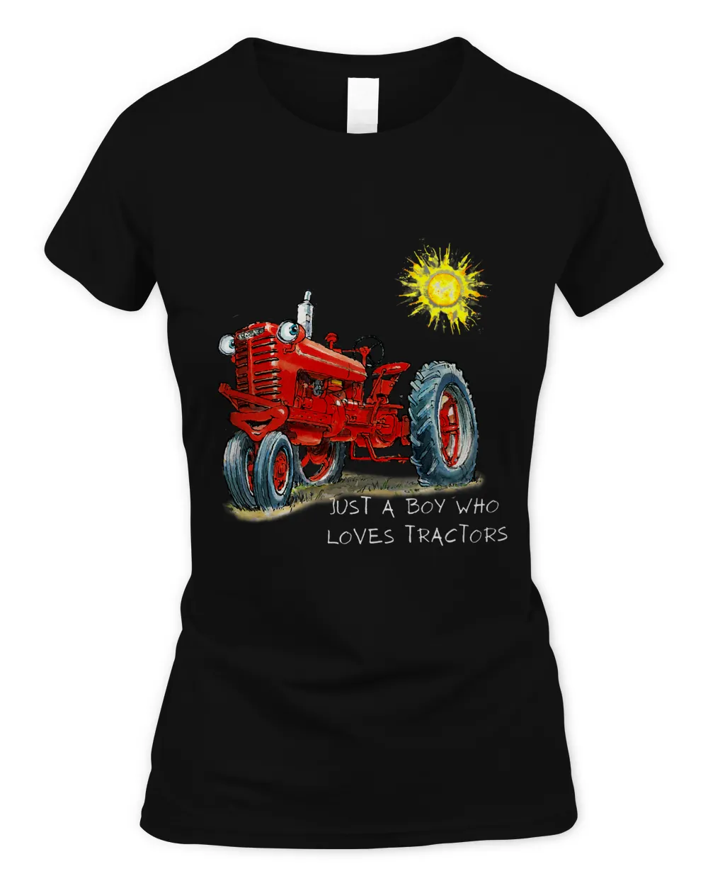 Just A Boy Who Loves Tractors Cute Drawing Farmer Farming