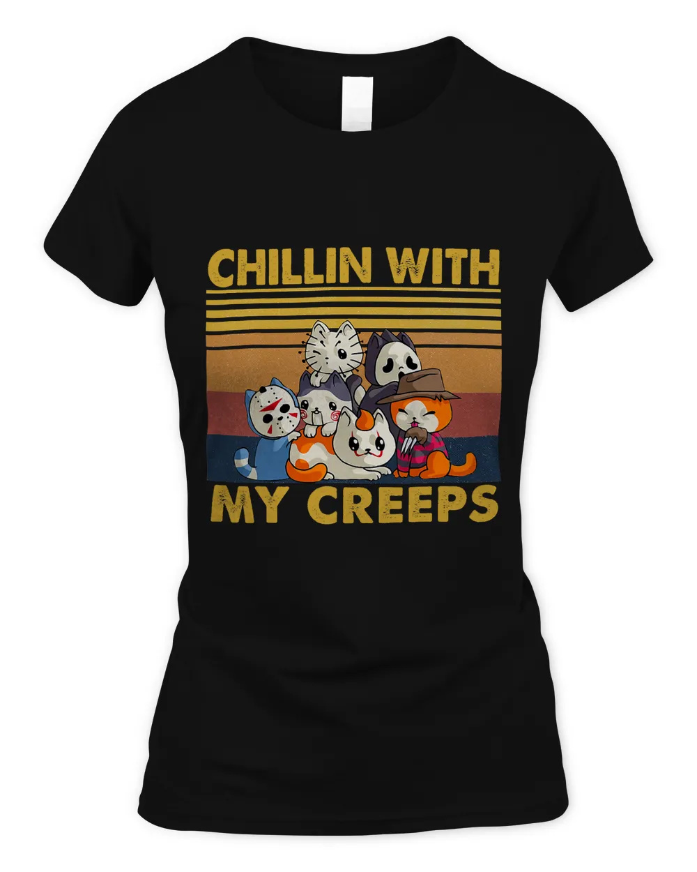 Chillin with My Creeps Funny Cat Horror Movies Serial Killer 73