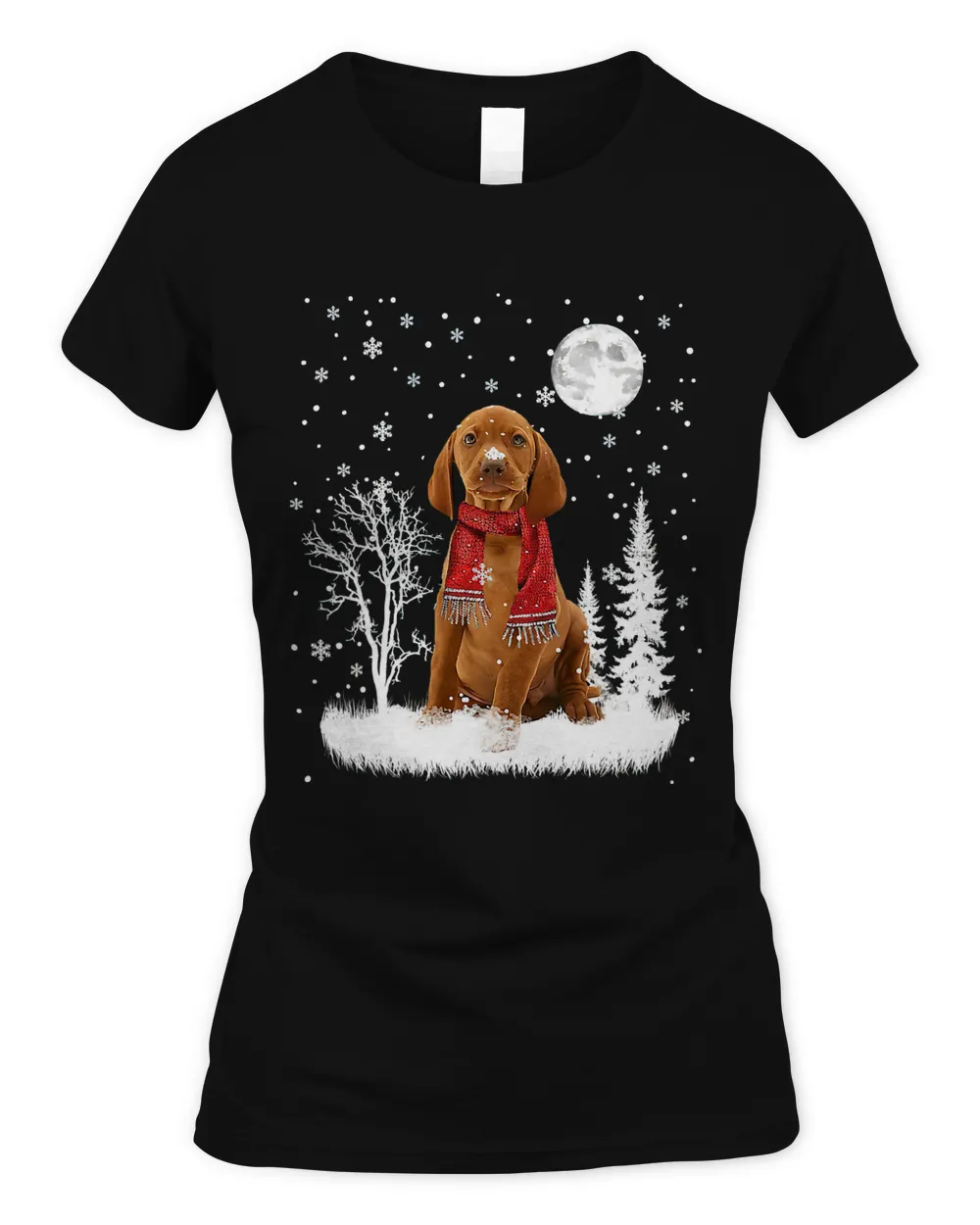 Vizsla Under Moonlight Snow Christmas Pajama 280