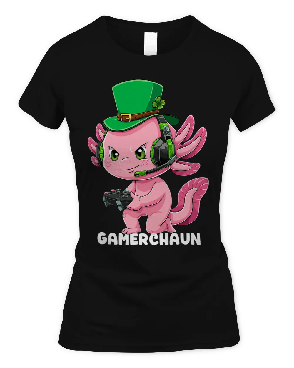 Gamerchaun Gamer Axolotl Fish Playing Video Games